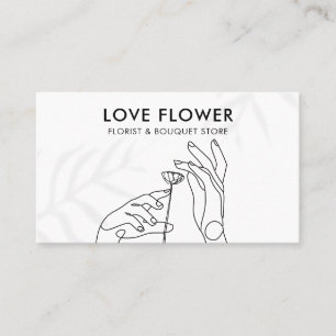 Carte De Visite Fleurs Simples Mains Herboristerie Florale Apothic