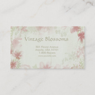 Carte De Visite Fleurs vintages