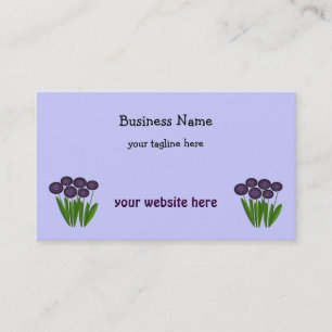 Carte De Visite Fleurs Violettes Modernes