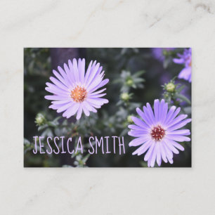 Carte De Visite Fleurs violettes personnalisées Jardin Photo Flora