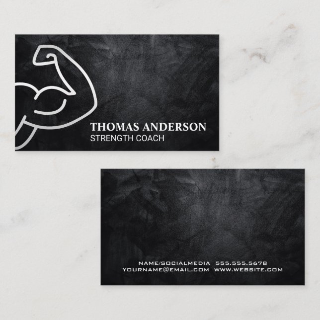 Carte De Visite Flexion du bras | Santé (Devant / Derrière)