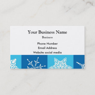 Carte De Visite Flocon de neige abstrait de bleu