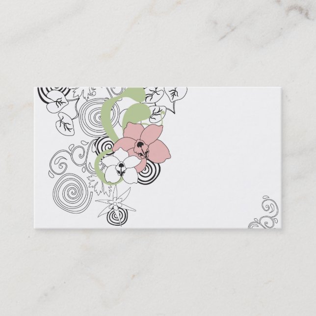 Carte de visite floral (Devant)
