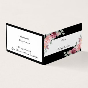 carte de visite floral