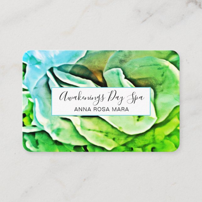 Carte De Visite *~* Floral Art Painting ROSE QR Fleur de journal (Devant)