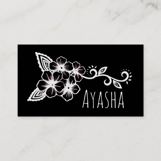 Carte De Visite Floral autochtone ayasha (Devant)