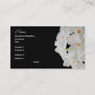 Carte de visite floral blanc