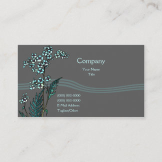 Carte De Visite Floral bleu