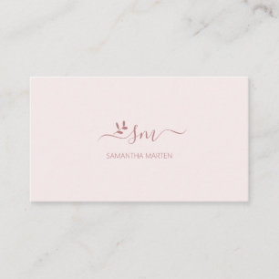 Carte De Visite Floral brun rose impair