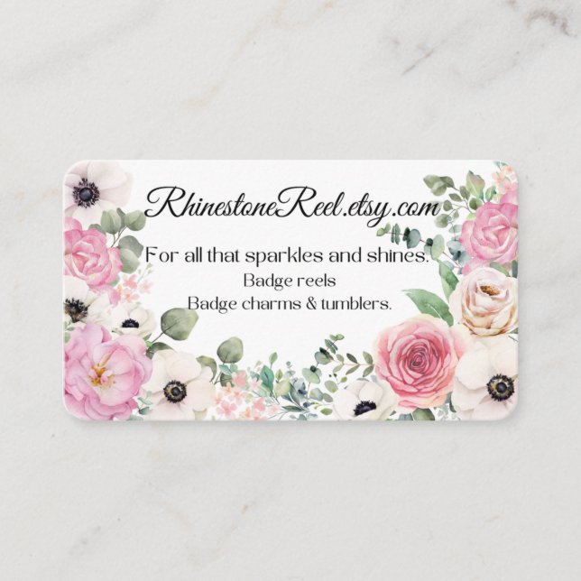 Carte De Visite Floral Business card (Devant)