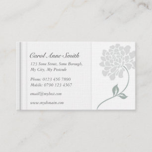 Carte de visite floral chic