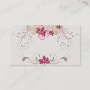 Carte de visite floral de cadre