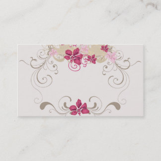 Carte de visite floral de cadre