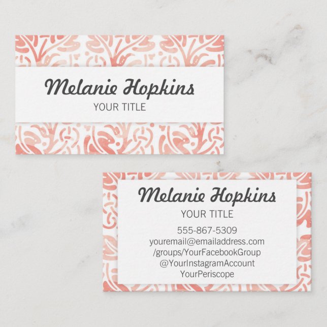 Carte de visite floral de la terre de motif de (Devant / Derrière)