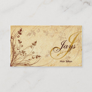 Carte de visite floral de monogramme