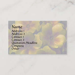 Carte de visite floral de Primrose jaune