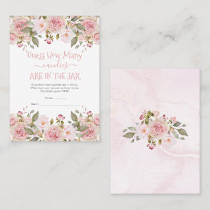 Carte De Visite Floral Devinez combien de bonbons dans la Jar Game