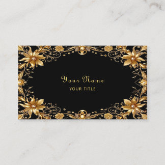Carte de visite Floral d'or
