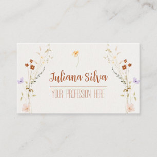 Carte De Visite Floral élégant et minimal