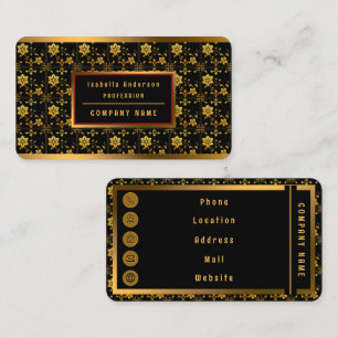 Carte De Visite Floral Elegant Luxury Collection Populaire