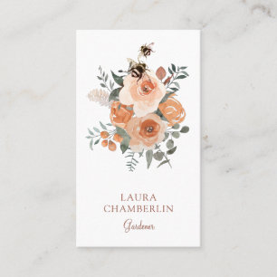 Carte de visite Floral Et Gardener Des Abeilles