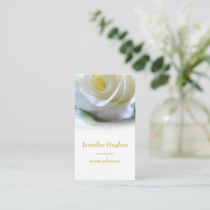 Carte De Visite Floral Event Planner White Rose