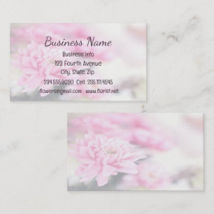 Carte De Visite Floral Fleur Rose Personnalisé