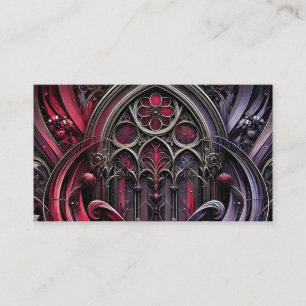 Carte de visite floral gothique