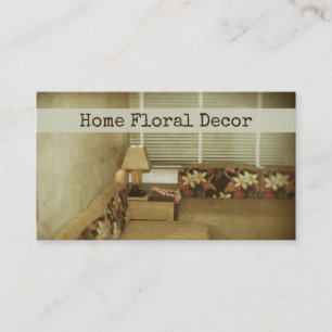 Carte De Visite Floral Home Intérieur Designer Décor Mobilier