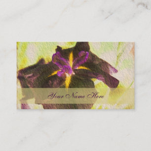 Carte de visite Floral Iris violet brillant