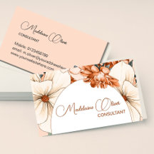 Floral Moderne Élégante Feminine QR Code Or