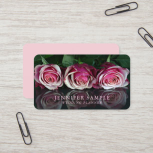 Carte De Visite Floral professionnel moderne de wedding planner