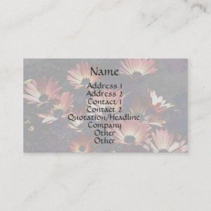 Carte de visite floral rose africain