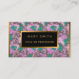 Carte De Visite Floral sur Personnaliser Or Bois Professionnel Mod