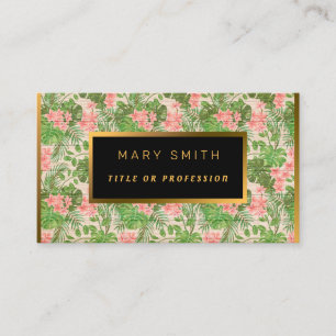 Carte De Visite Floral sur Personnaliser Or Bois Professionnel Mod