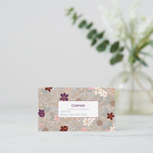 Carte de visite floral vectoriel