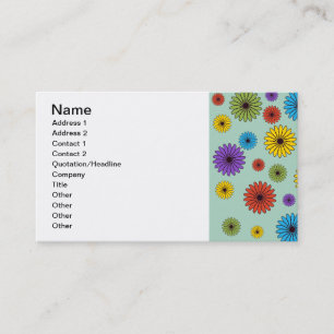 Carte de visite floral vert Mint