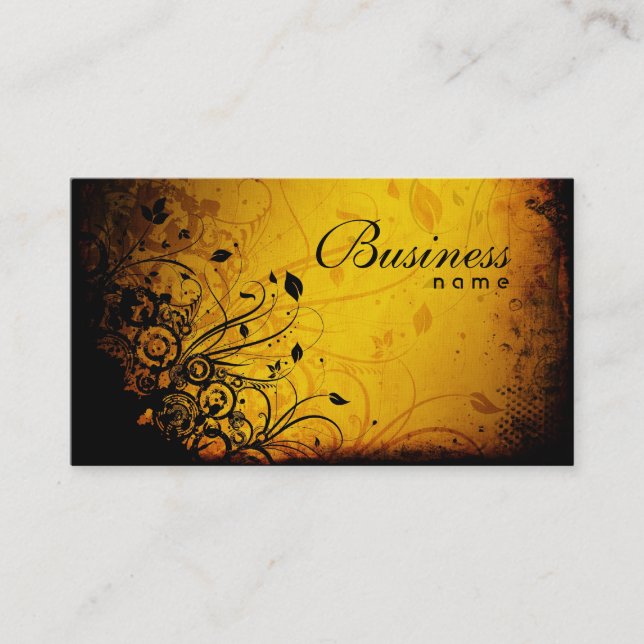 Carte de visite floral vintage (Devant)