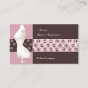 Carte De Visite Floral Vintage Design Conception Mannequin Consult