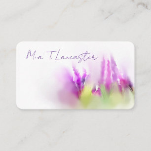 Carte de visite florale aquarelle lavande violet