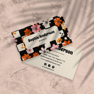 Carte de visite florale audacieuse moderne