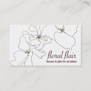 Carte de visite florale ou de boutique de cadeaux