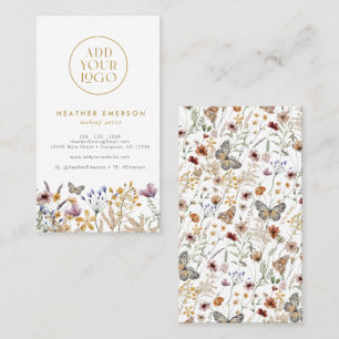 Carte de visite florale rustique