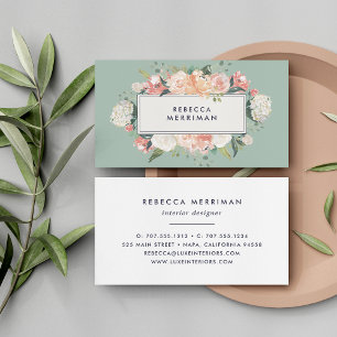 Carte De Visite Flore antique - Blush & Sage