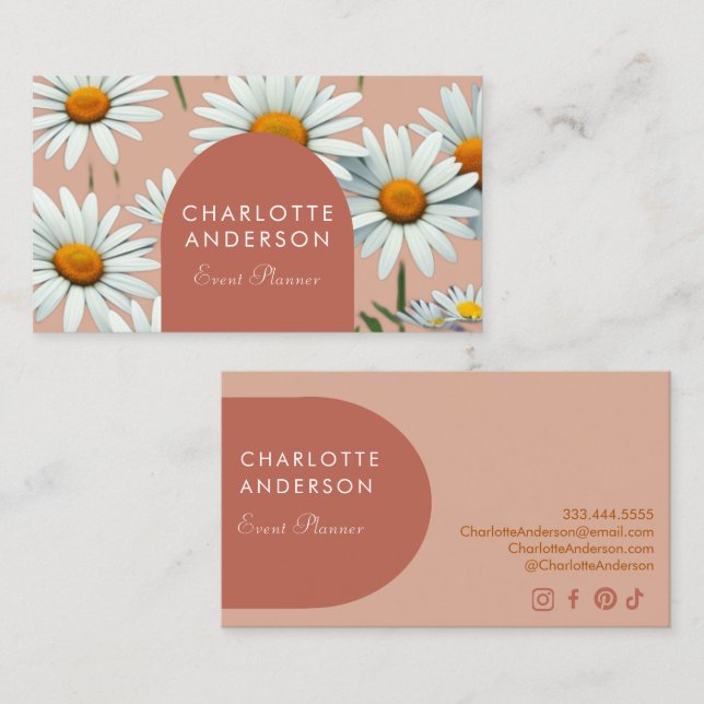 Carte De Visite Flore d'arc moderne (Devant / Derrière)