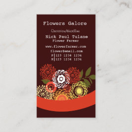 Carte De Visite Flore fleurie d'été raffinée