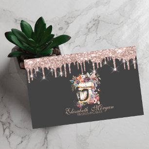 Carte De Visite Flore Mixer Rose Gold Drives Bakery