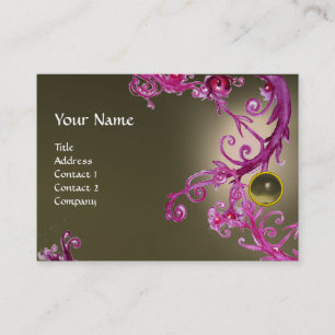 Carte De Visite FLORENTINE BAROQUE MONOGRAM GEM gris agate