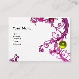 Carte De Visite FLORENTINE BAROQUE MONOGRAM GEM lin rose jaune