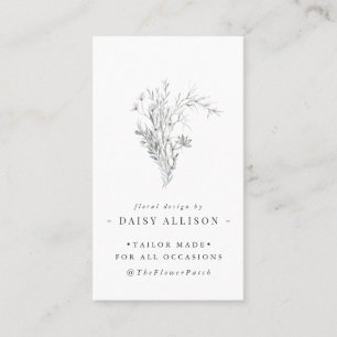 Carte De Visite Flores bleues  Minimal moderne